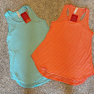 2 Allison Joy Evereve Racerback Kiki Stripe Tanks Size Small New With Tags